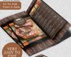 Vorlage Für Speisekarte Gut Rustic Rustikaler Grill Steakhouse Flyer Mit Menükarte