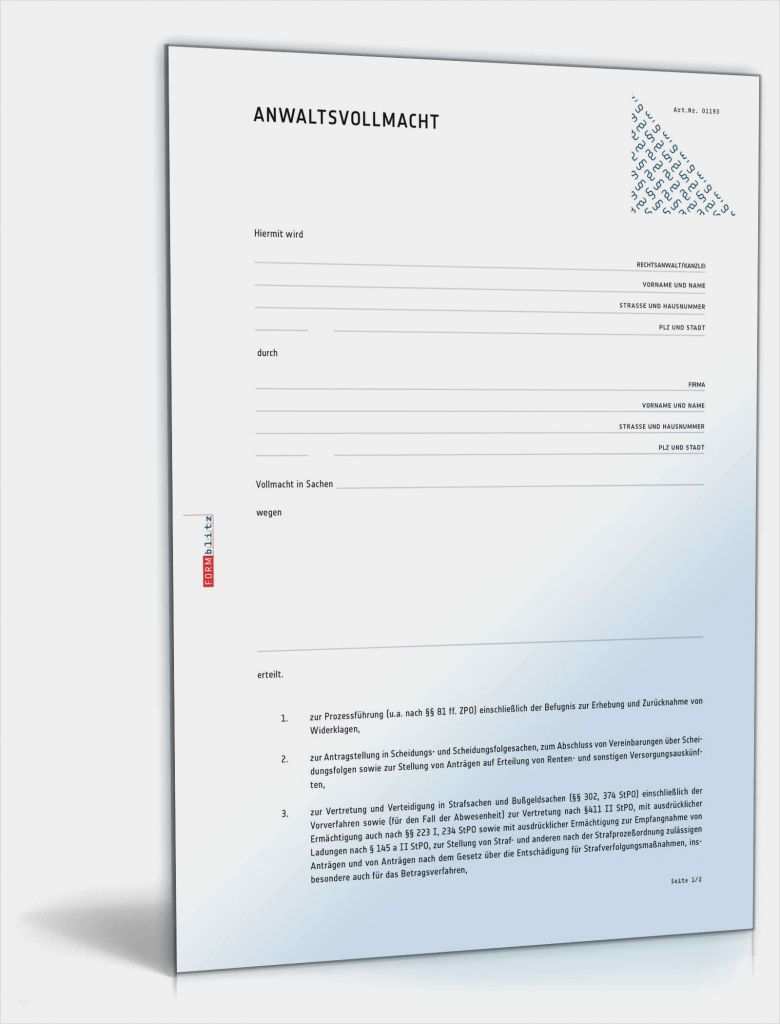 Vorlage Für Vollmacht Wunderbar Anwaltsvollmacht Rechtssicheres Muster Zum Download