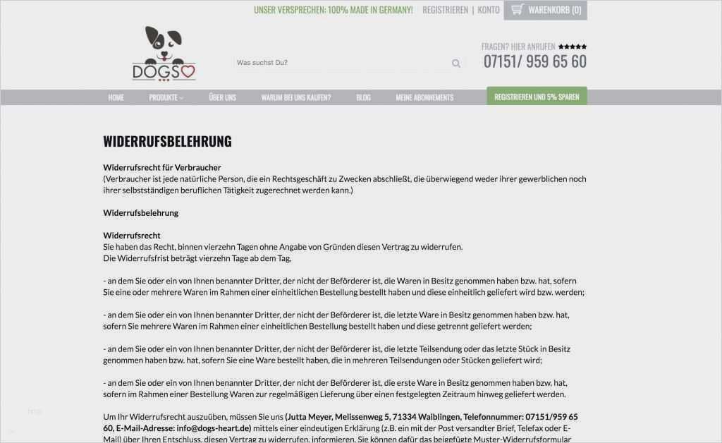 Vorlage Für Widerruf Gut April 2018