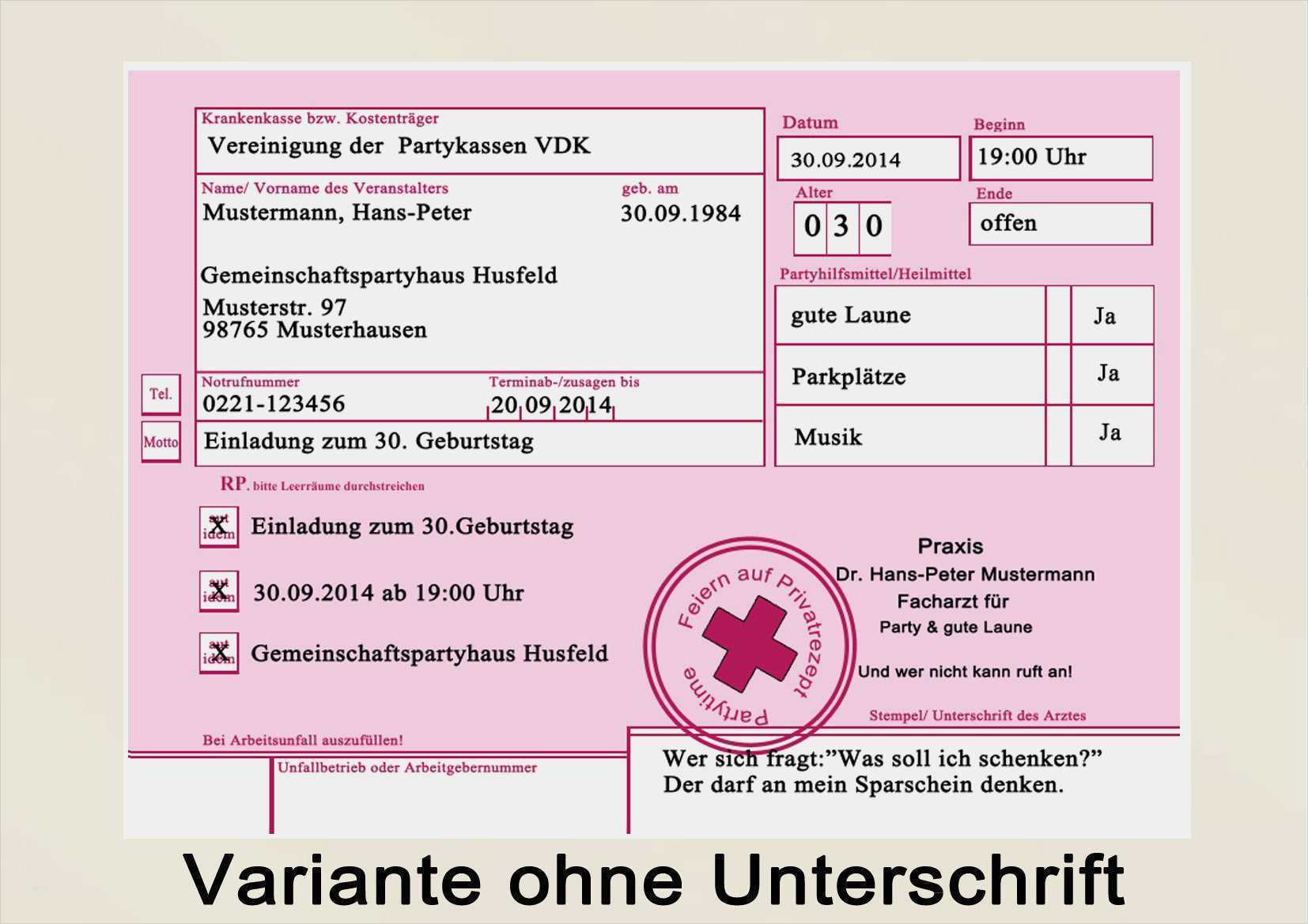 einladung zum 30 geburtstag