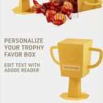 Vorlage Geschenkschachtel Erstaunlich Trophy Favor Box Printable Pdf