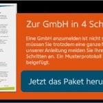 Vorlage Gesellschafterliste Elegant Gmbh Gründen Mit Musterprotokoll Vor Und Nachteile