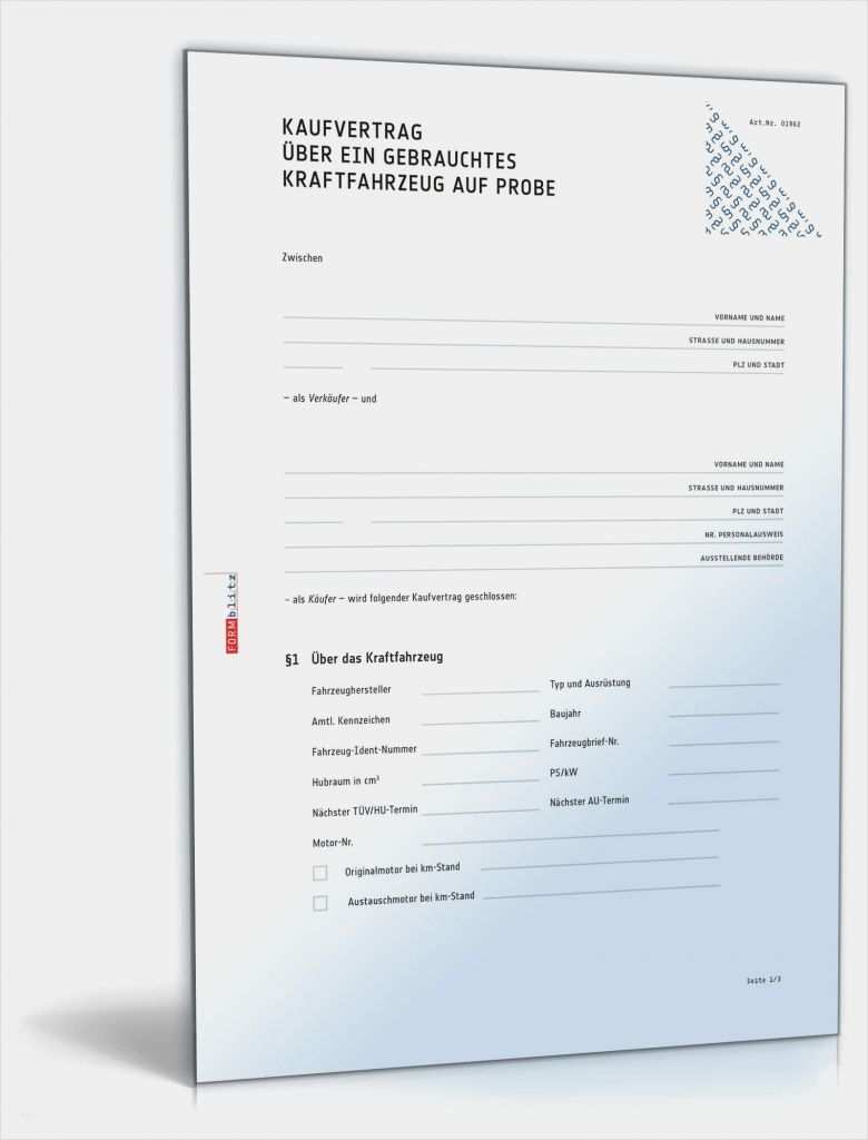 Vorlage Gesellschaftsvertrag Angenehm Kaufvertrag Gebrauchtes Kfz Auf Probe