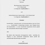 Vorlage Gesellschaftsvertrag Cool Muster Vereinbarung Ausscheiden Eines Gesellschafters Gbr