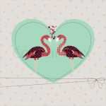 Vorlage Grußkarte Gut Vorlage Valentin Grußkarte Mit Dem Lieben Paar Flamingo
