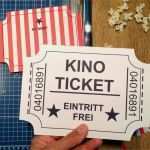 Vorlage Gutschein Kino Wunderbar Wel E to the Movies Kinogutschein Selber Basteln