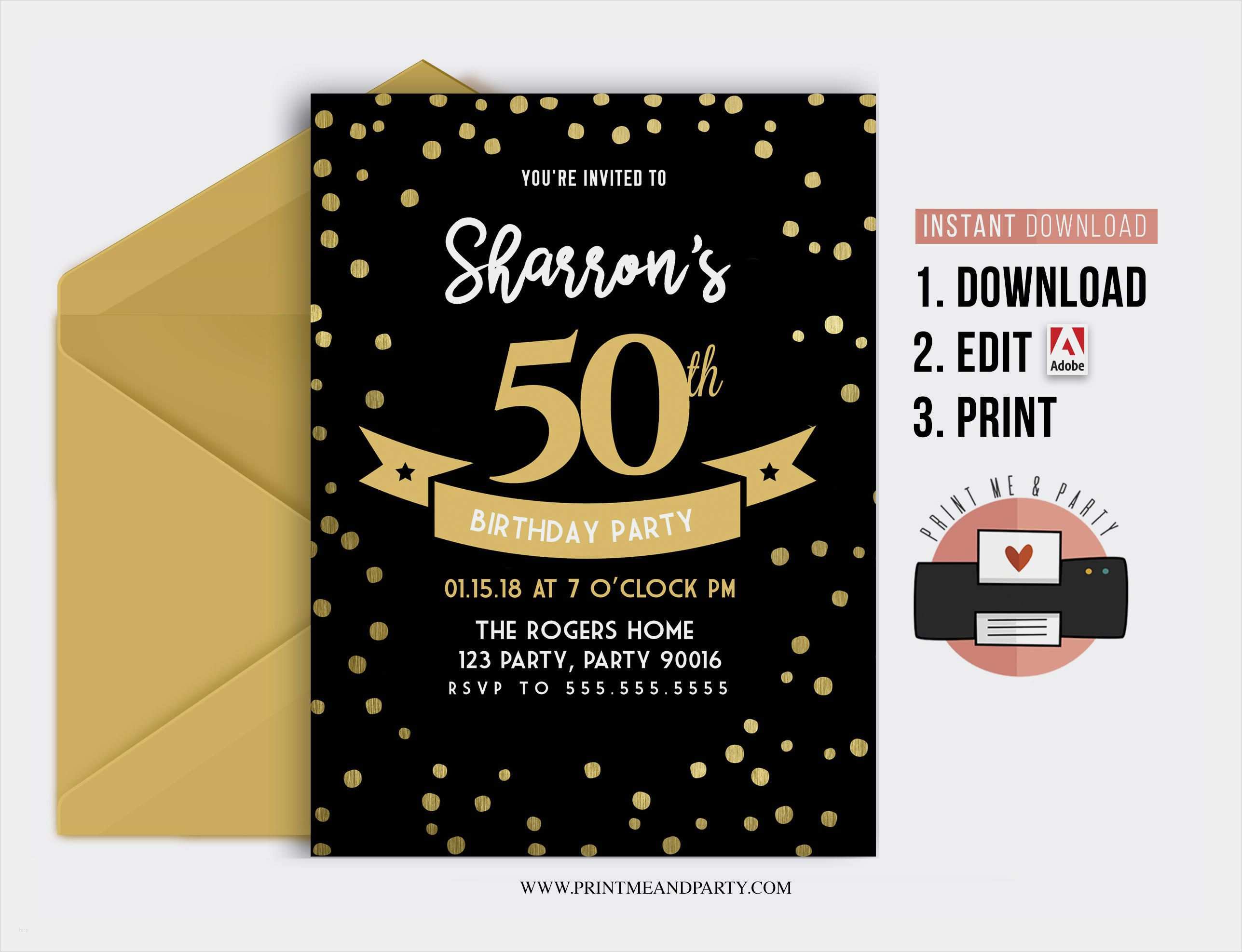 geburtstagseinladung 50 vorlage gratis