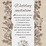 Vorlage Hochzeitseinladung Text Bewundernswert Vorlage Der Hochzeitseinladung Im Vintagestil Es Gibt