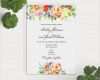 Vorlage Hochzeitseinladung Word Bewundernswert Boho Blumen Hochzeitseinladung Vorlage Word sommer Lädt