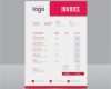Vorlage Invoice Wunderbar Rote Einfache &amp; Professionelle Rechnung Design Vektor