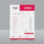 Vorlage Invoice Wunderbar Rote Einfache & Professionelle Rechnung Design Vektor