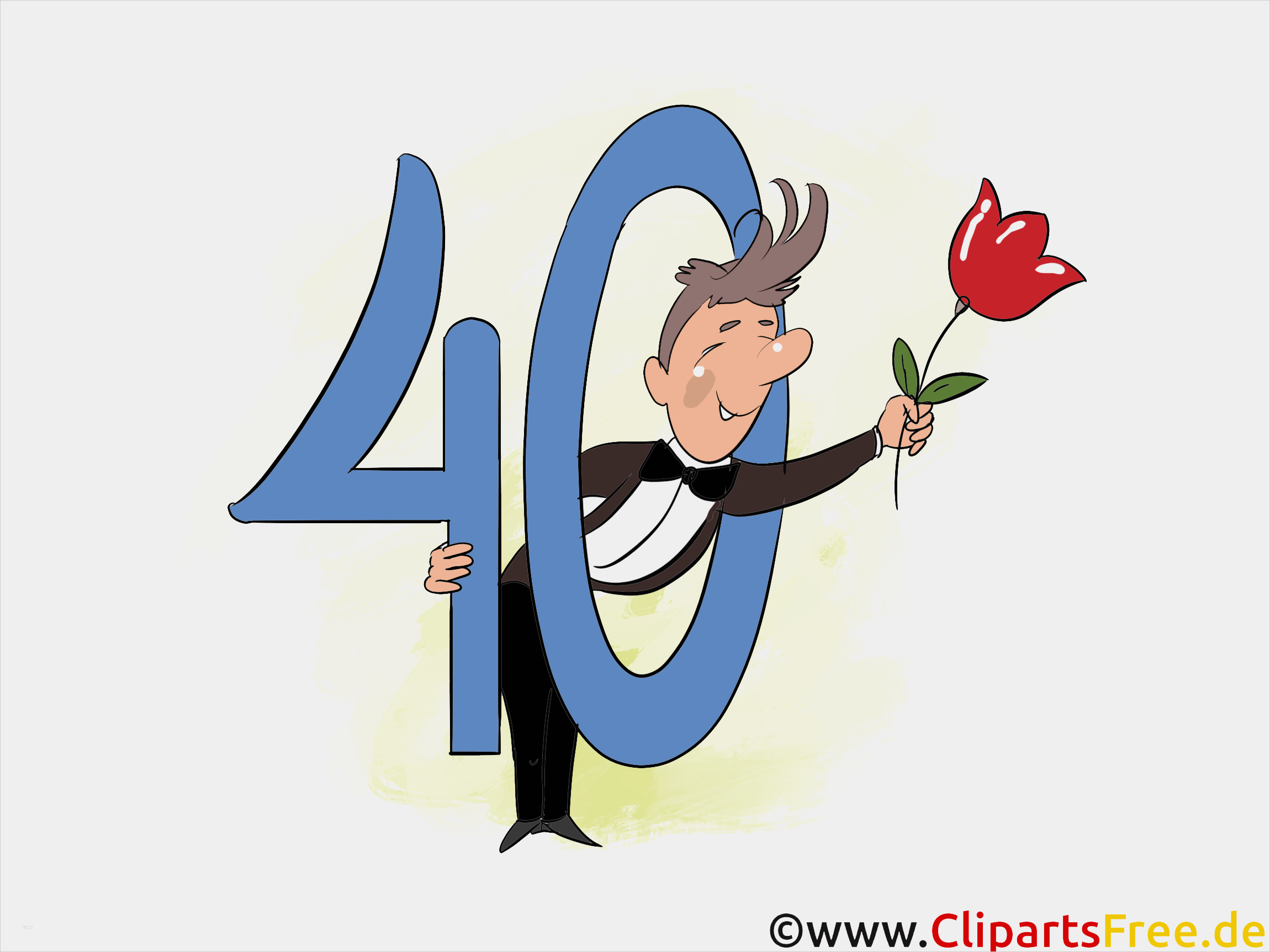 Vorlage Jubiläum Angenehm E Card 40 Jahre Geburtstagsgruss Glückwunsch Gratulation