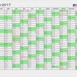 Vorlage Kalender 2017 Angenehm Excel Vorlage Kalender 2017 – Gehen