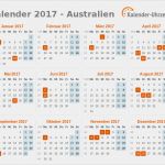 Vorlage Kalender 2017 Bewundernswert 2017 Kalender Vorlage Australien