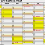 Vorlage Kalender 2018 Wunderbar Kalender 2018 Sachsen Anhalt Ferien Feiertage Excel