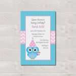 Vorlage Kindergeburtstag Einladung Wunderbar Einladungskarte Kindergeburtstag Basteln Eule