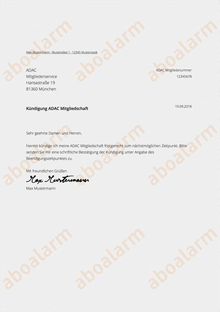 Vorlage Kündigung Adac Auslandskrankenschutz Angenehm Adac Kündigen Geprüfte Vorlage