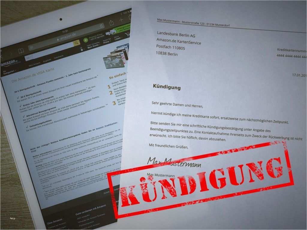 36 Luxus Vorlage Kündigung Amazon Visa Karte Abbildung ...