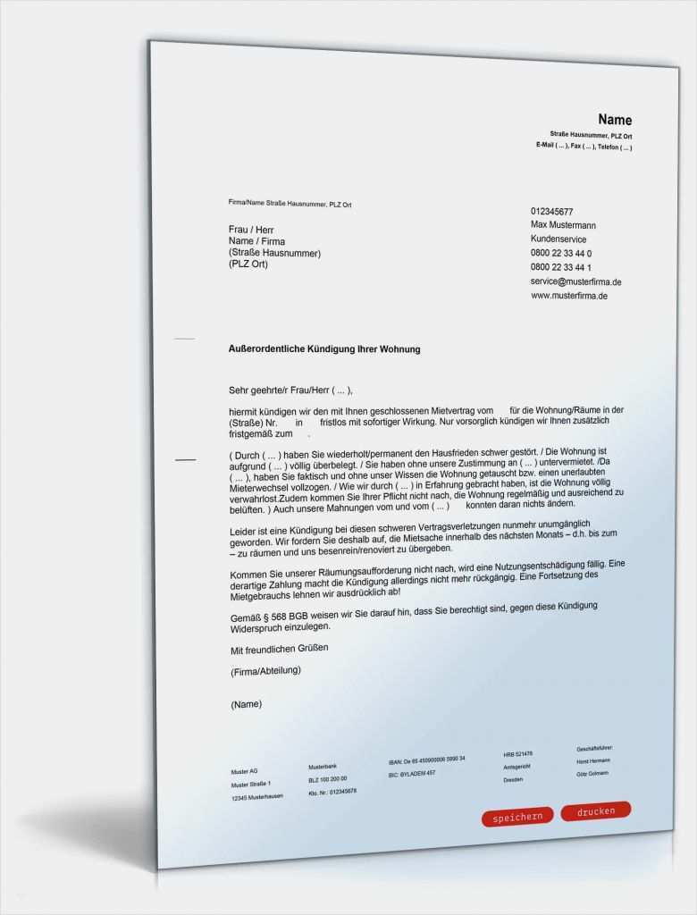 Vorlage Kündigung Wohnung Durch Mieter Hübsch Fristlose Kündigung Durch Vermieter Muster Zum Download