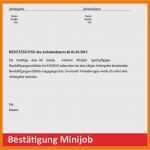 Vorlage Minijob Best Of 10 Muster Kündigung Minijob
