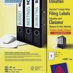Vorlage ordnerrücken Avery Zweckform L4761 Inspiration 400 Avery Zweckform L4761 100 ordnerrücken Etiketten 192 X