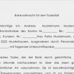 Vorlage Patientenverfügung 2018 Hübsch Bankvollmacht todesfall Vorlage Zum sofort Download