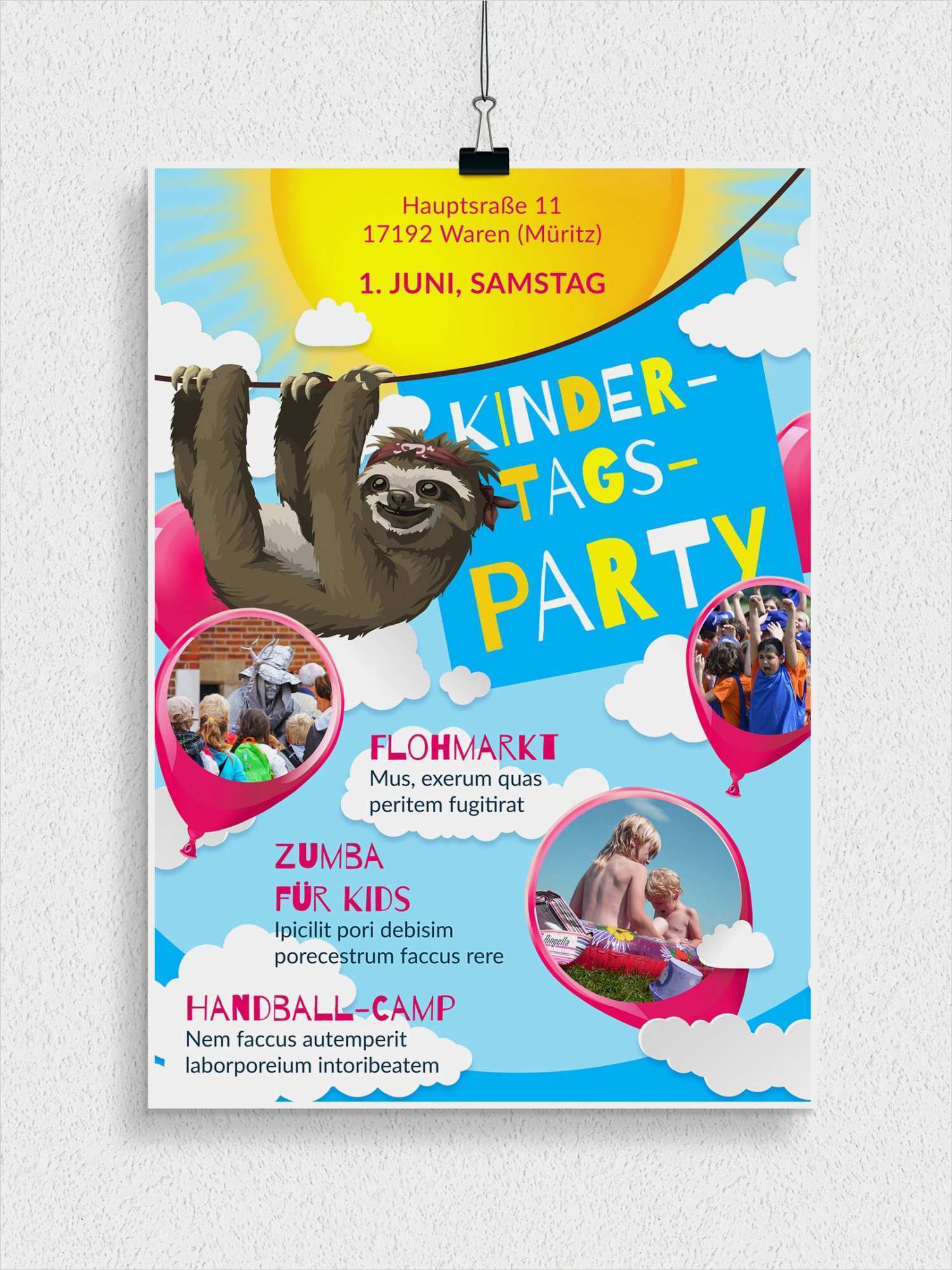Vorlage Plakat Word Einzigartig Flyer Und Plakatvorlagen Zum Neptunfest Und Kindertag