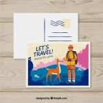 Vorlage Postkarte Rückseite Kostenlos Neu Handgezeichnete Reise Postkarte Vorlage