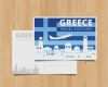 Vorlage Postkarte Rückseite Kostenlos Schön Griechenland Postkarte Vorlage Mit Flachen Design