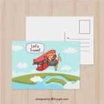 Vorlage Postkarte Rückseite Kostenlos Wunderbar Handgezeichnete Reise Postkarte Vorlage