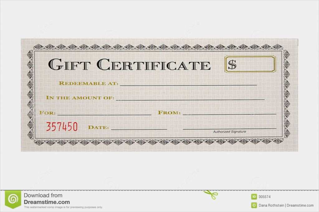 Vorlage Scheck Geschenk Elegant Geschenk Bescheinigung Stock S 1 861