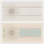 Vorlage Scheck Geschenk Erstaunlich Gutschein Vorlage Mit Guillochenmuster Wasserzeichen Und