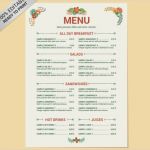 Vorlage Speisekarte Kostenlos Neu 77 Kostenlose Speisekarten Vorlagen Zum Selbst Gestalten