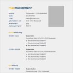 Vorlage Tabellarischer Lebenslauf Word Cool Vorlage 63 Tabellarischer Lebenslauf