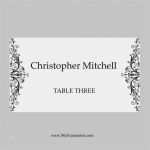 Vorlage Tischkarten Hochzeit Einzigartig Hochzeit Tischkarten Vorlage Vintage Filigree