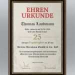 Vorlage Urkunde Zum Bearbeiten Erstaunlich Urkundevorlage Urkunde Zum Betriebsjubiläum