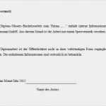 Vorlage Verschwiegenheitserklärung Gut Vorlage Schreiben Von Sperrvermerk Bei Bachelorarbeiten