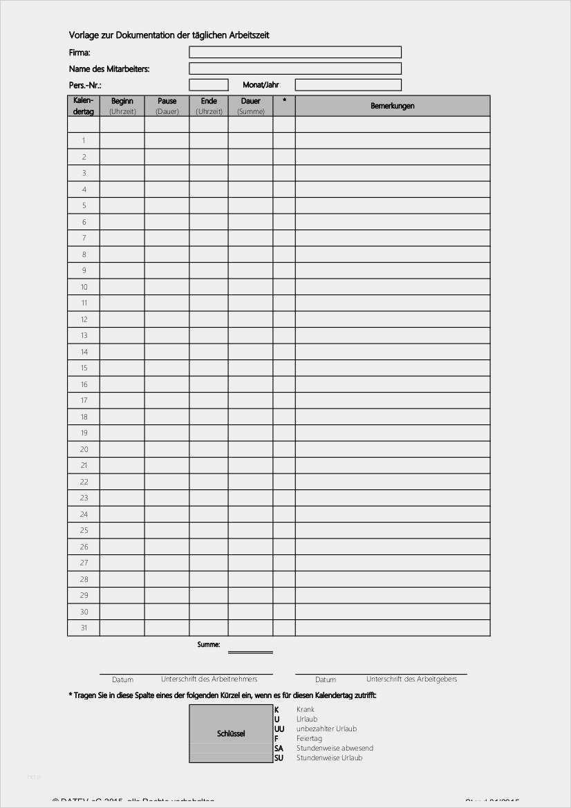 Vorlage Zur Dokumentation Der Täglichen Arbeitszeit Datev Kennwort Best Of Datev Vorlage Zur Dokumentation Der Taglichen Arbeitszeit