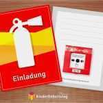 Vorlagen Einladung Kindergeburtstag Zum Ausdrucken Cool Einladungskarten Feuerwehr Zur Kinderparty Kostenlose