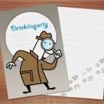 Vorlagen Einladung Kindergeburtstag Zum Ausdrucken Gut Detektivgeburtstag Einladungen Besten Vorlagen Zum