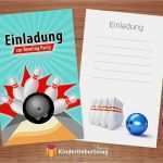 Vorlagen Einladung Kindergeburtstag Zum Ausdrucken Luxus Einladung Bowling Vorlagen Kindergeburtstag