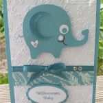 Vorlagen Handgemachte Taufkarten Selber Basteln Süß Karten Zur Geburt Und Taufe Mit Elefant “fanti” – Kreativ
