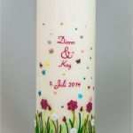 Vorlagen Kerzen Verzieren Inspiration Hochzeitskerze Frühlingswiese