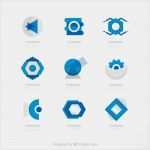 Vorlagen Logos Kostenlos Elegant Geometrische formen Blauen Logo Vorlagen