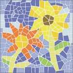 Vorlagen Mosaik Bilder Inspiration Mosaik Vorlagen Blumen 30 30x30cm Günstig Kaufen