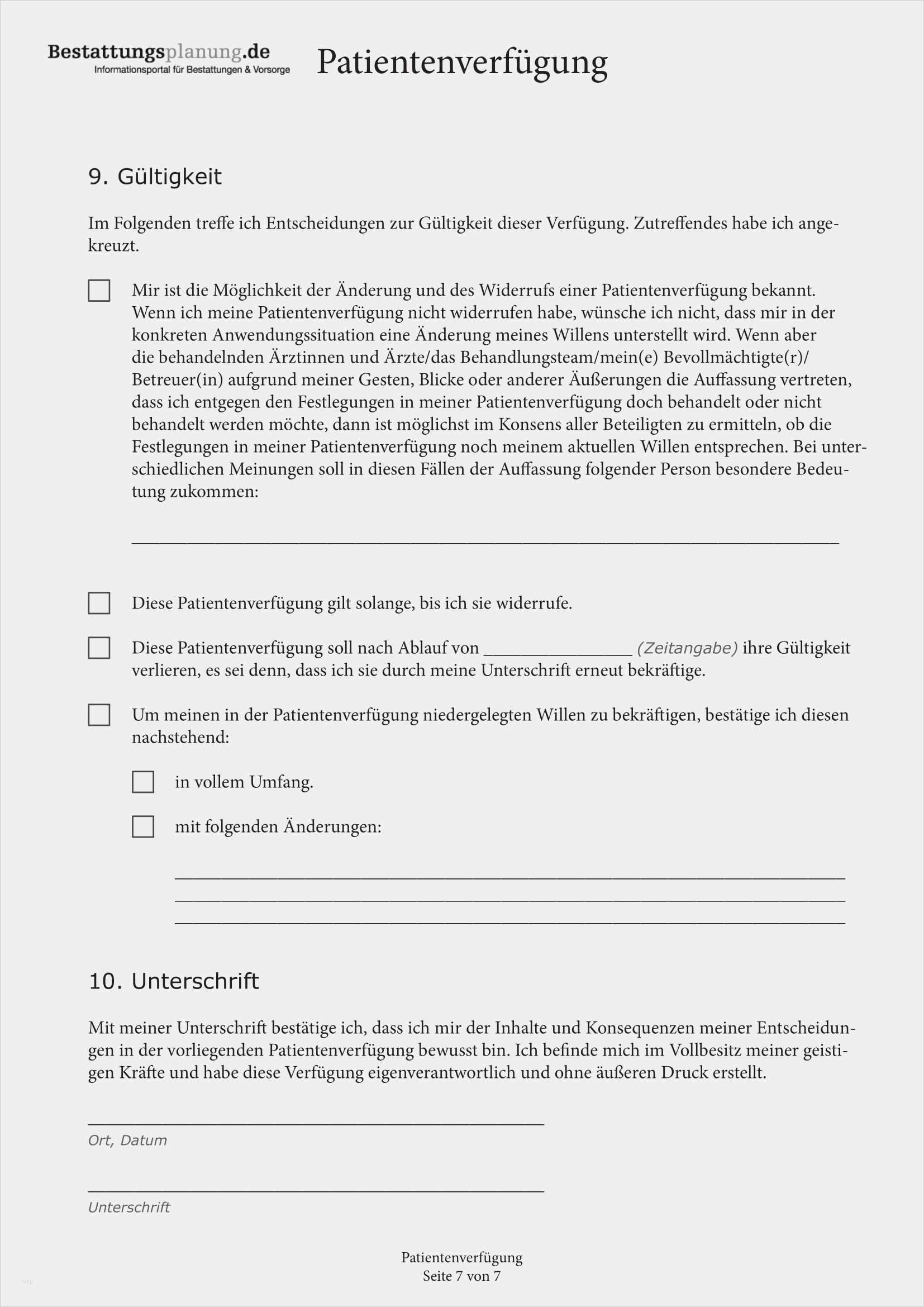 Vorsorgevollmacht Vorlage Kostenlos Word Gut Vorsorgevollmacht Vordruck Giga