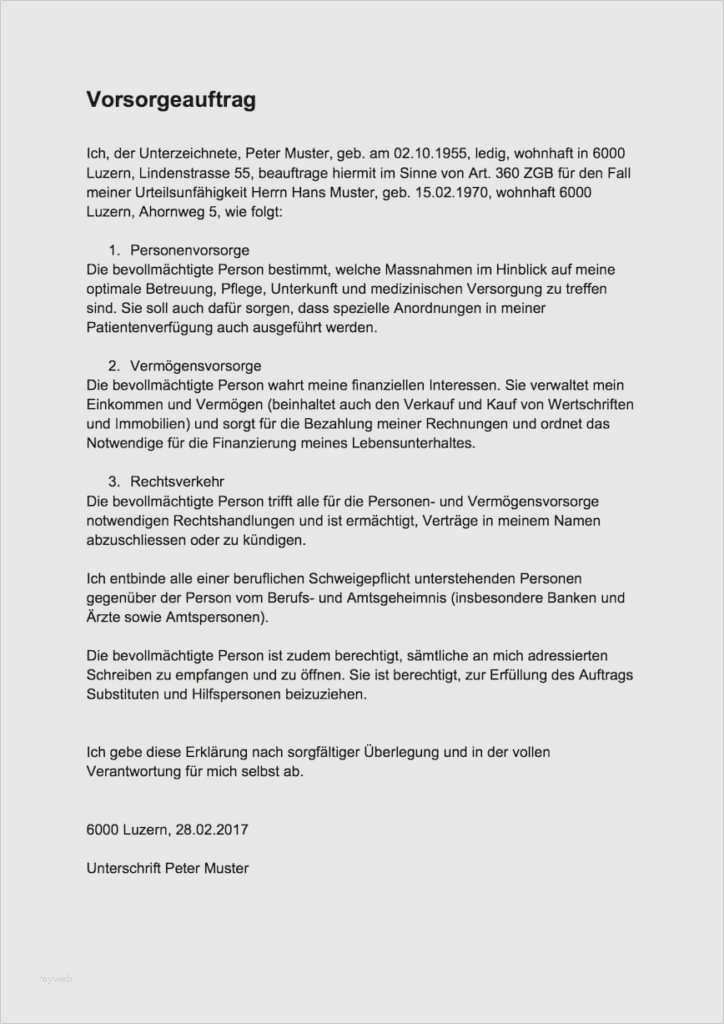 Vorsorgevollmacht Vorlage Kostenlos Word Luxus Vorsorgevollmacht Vorlage Word Schön Vollmacht Vorlage