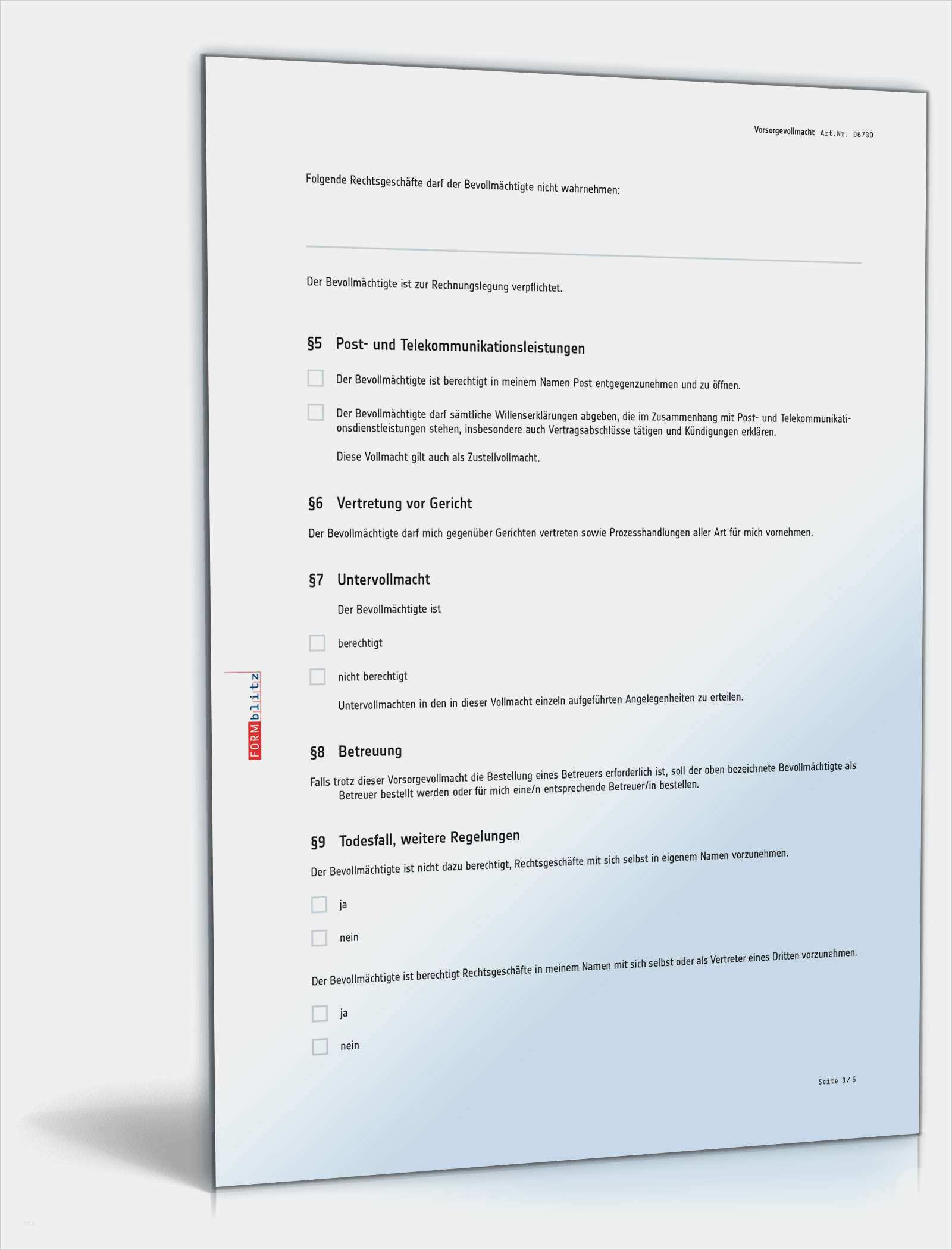 Vorsorgevollmacht Word Vorlage Wunderbar Vorsorgevollmacht