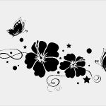 Wand Muster Vorlagen Best Of Wandtattoo Hibiscus Und Schmetterlinge