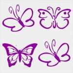 Wand Muster Vorlagen Erstaunlich Schmetterlinge 4er Set Fenstersticker Wand Sticker